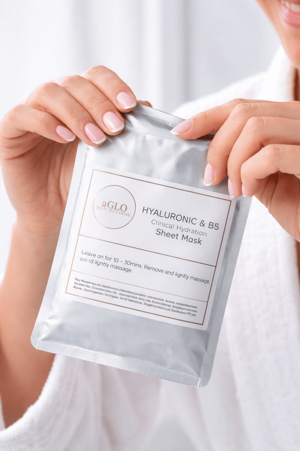 Hyaluronic + B5 Clinical Hydration Sheet Mask for Deep Skin Repair aGlo Skin Prescriptions aGlo Skin Prescriptions