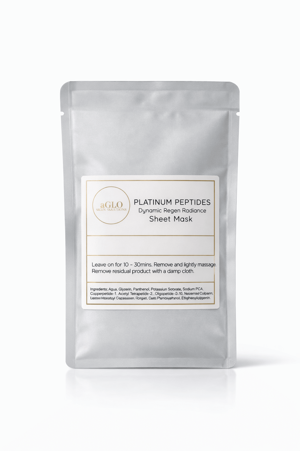 Platinum Peptides Clinical Regeneration Sheet Mask aGlo Skin Prescriptions aGlo Skin Prescriptions